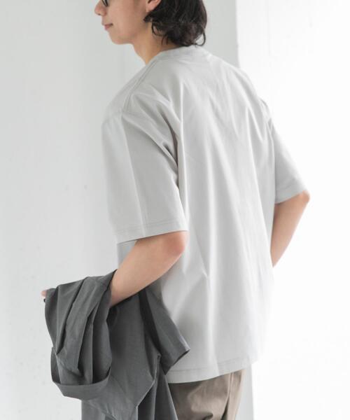 FORK&SPOON(フォークアンドスプーン)の「FORK&SPOON TEC LINEN T-SHIRTS(Tシャツ/カットソー・メンズ・ライトグレー/ブルー系その他/ブラック・4/5)」の16枚目の写真