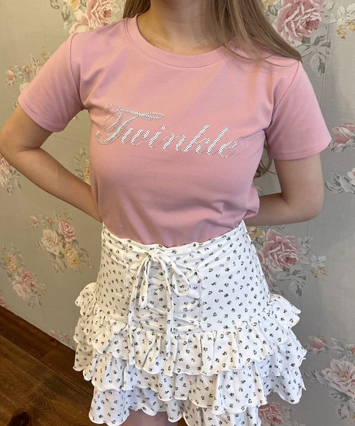 PHILLY(フィリー)の「スタッズデザインロゴTシャツ(Tシャツ/カットソー・レディース・ピンク/ホワイト・FREE)」の5枚目の写真