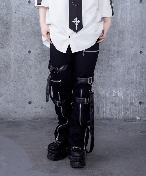Amilige(アミリージュ)の「サスペンダーベルトZIPパンツ(その他パンツ・レディース・ブラック・MEDIUM/SMALL)」の3枚目の写真