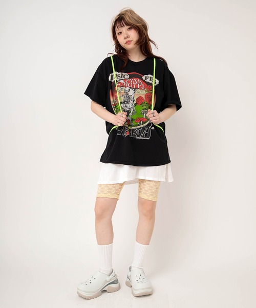 RNA(アールエヌエー)の「M2725 【PINKMOTEL】サイケプリントT(Tシャツ/カットソー・レディース・ピンク/ホワイト/ブラック・MEDIUM)」の21枚目の写真