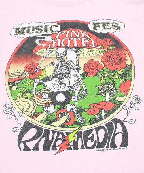 RNA(アールエヌエー)の「M2725 【PINKMOTEL】サイケプリントT(Tシャツ/カットソー・レディース・ピンク/ホワイト/ブラック・MEDIUM)」の15枚目の写真