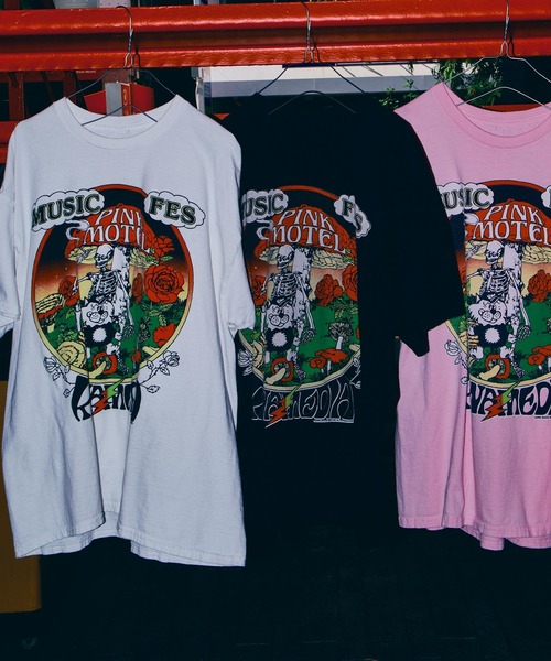 RNA(アールエヌエー)の「M2725 【PINKMOTEL】サイケプリントT(Tシャツ/カットソー・レディース・ピンク/ホワイト/ブラック・MEDIUM)」の11枚目の写真