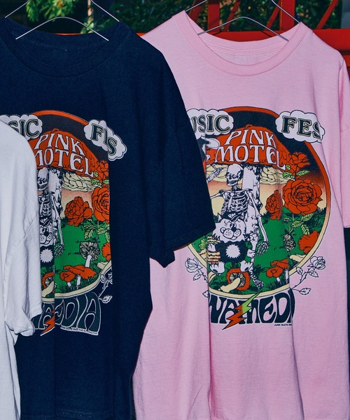 RNA(アールエヌエー)の「M2725 【PINKMOTEL】サイケプリントT(Tシャツ/カットソー・レディース・ピンク/ホワイト/ブラック・MEDIUM)」の9枚目の写真