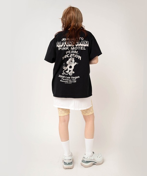 RNA(アールエヌエー)の「M2725 【PINKMOTEL】サイケプリントT(Tシャツ/カットソー・レディース・ピンク/ホワイト/ブラック・MEDIUM)」の19枚目の写真