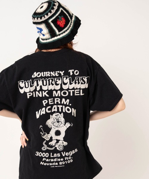 RNA(アールエヌエー)の「M2725 【PINKMOTEL】サイケプリントT(Tシャツ/カットソー・レディース・ピンク/ホワイト/ブラック・MEDIUM)」の6枚目の写真