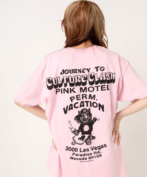 RNA(アールエヌエー)の「M2725 【PINKMOTEL】サイケプリントT(Tシャツ/カットソー・レディース・ピンク/ホワイト/ブラック・MEDIUM)」の5枚目の写真