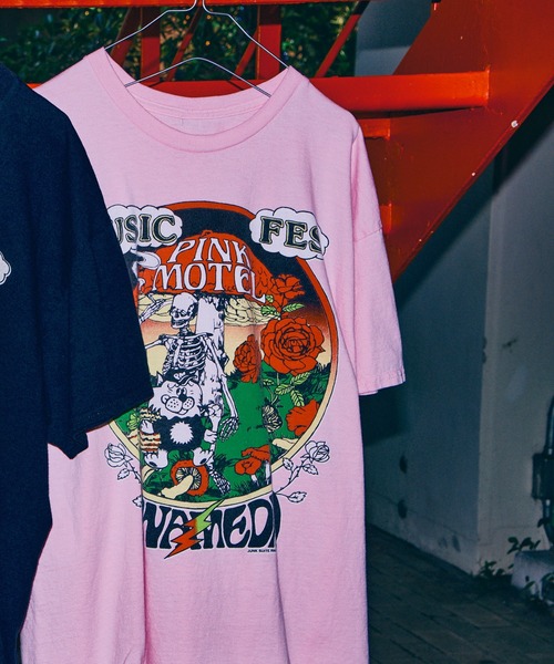RNA(アールエヌエー)の「M2725 【PINKMOTEL】サイケプリントT(Tシャツ/カットソー・レディース・ピンク/ホワイト/ブラック・MEDIUM)」の4枚目の写真