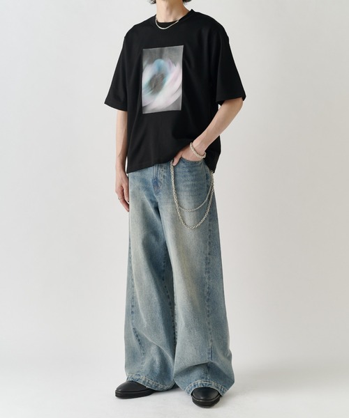 Lui's(ルイス)の「out of focus Tシャツ / smoke(Tシャツ/カットソー・メンズ・ホワイト/チャコールグレー/ブラック・S/M)」の19枚目の写真