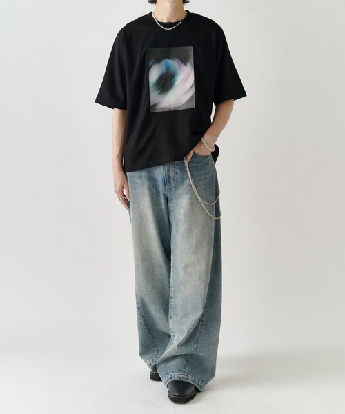 Lui's(ルイス)の「out of focus Tシャツ / smoke(Tシャツ/カットソー・メンズ・ホワイト/チャコールグレー/ブラック・S/M)」の20枚目の写真