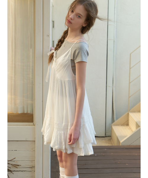 RE_L(リエル)の「Siena lace layered dress (white)(ワンピース・レディース・その他・FREE)」の4枚目の写真