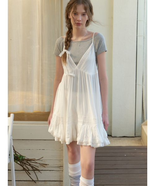 RE_L(リエル)の「Siena lace layered dress (white)(ワンピース・レディース・その他・FREE)」の5枚目の写真