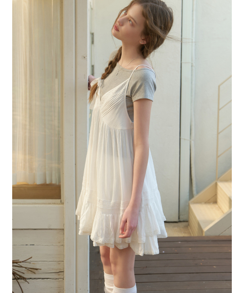 RE_L(リエル)の「Siena lace layered dress (white)(ワンピース・レディース・その他・FREE)」の6枚目の写真