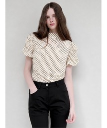gather dot blouse