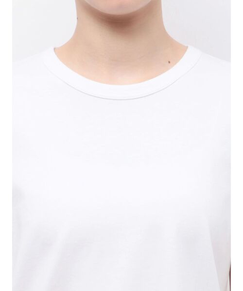 TONAL(トーナル)の「【Plax】ポリ乳酸スムースTシャツ(Tシャツ/カットソー・レディース・ライトブルー/ネイビー/オフホワイト・MEDIUM)」の19枚目の写真