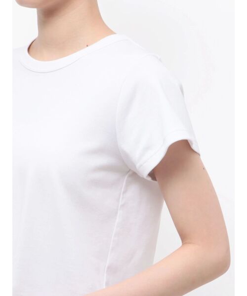 TONAL(トーナル)の「【Plax】ポリ乳酸スムースTシャツ(Tシャツ/カットソー・レディース・ライトブルー/ネイビー/オフホワイト・MEDIUM)」の20枚目の写真