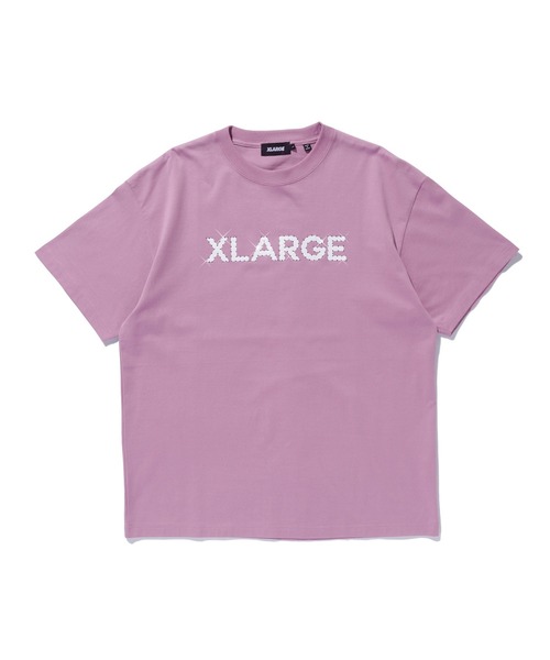XLARGE(エクストララージ)の「RHINESTONE LOGO S/S TEE(Tシャツ/カットソー・メンズ・ホワイト/ブラック/ピンク・XL/L/M/S/XS)」の6枚目の写真