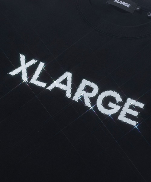 XLARGE(エクストララージ)の「RHINESTONE LOGO S/S TEE(Tシャツ/カットソー・メンズ・ホワイト/ブラック/ピンク・XL/L/M/S/XS)」の9枚目の写真
