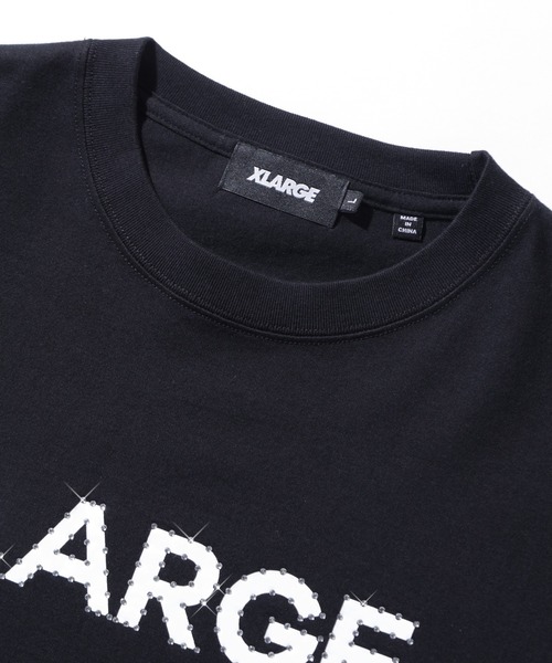 XLARGE(エクストララージ)の「RHINESTONE LOGO S/S TEE(Tシャツ/カットソー・メンズ・ホワイト/ブラック/ピンク・XL/L/M/S/XS)」の10枚目の写真