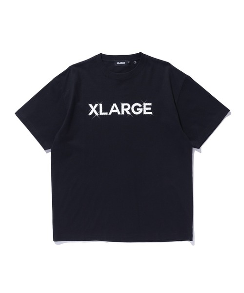 XLARGE(エクストララージ)の「RHINESTONE LOGO S/S TEE(Tシャツ/カットソー・メンズ・ホワイト/ブラック/ピンク・XL/L/M/S/XS)」の7枚目の写真