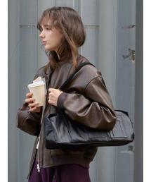 Glossy Grid Duffle S Bag_Black