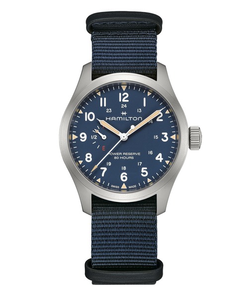 HAMILTON（ハミルトン）の「HAMILTON [ハミルトン] 腕時計 Khaki Field （カーキ フィールド） Power Reserve メカニカル 機械式 40MM ブルー×ブルー（アナログ腕時計・メンズ・ブルー・FREE）」の2枚目の写真