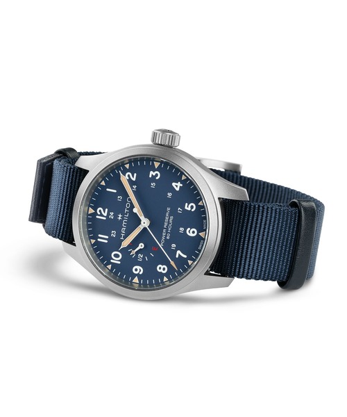 HAMILTON（ハミルトン）の「HAMILTON [ハミルトン] 腕時計 Khaki Field （カーキ フィールド） Power Reserve メカニカル 機械式 40MM ブルー×ブルー（アナログ腕時計・メンズ・ブルー・FREE）」の3枚目の写真