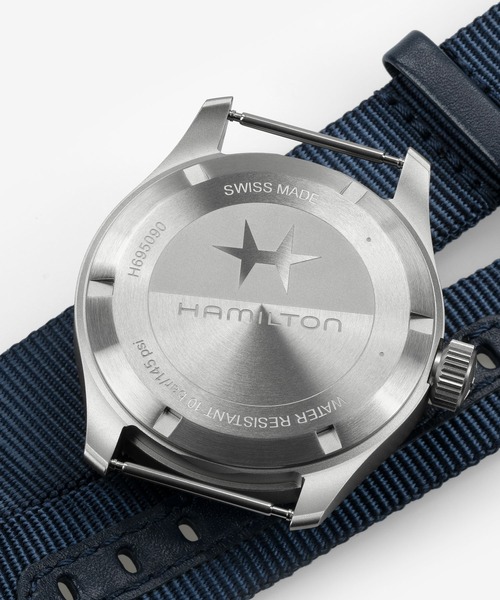 HAMILTON（ハミルトン）の「HAMILTON [ハミルトン] 腕時計 Khaki Field （カーキ フィールド） Power Reserve メカニカル 機械式 40MM ブルー×ブルー（アナログ腕時計・メンズ・ブルー・FREE）」の7枚目の写真