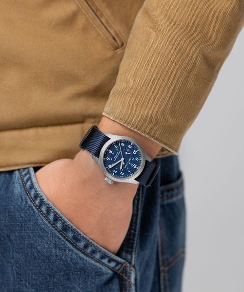 HAMILTON（ハミルトン）の「HAMILTON [ハミルトン] 腕時計 Khaki Field （カーキ フィールド） Power Reserve メカニカル 機械式 40MM ブルー×ブルー（アナログ腕時計・メンズ・ブルー・FREE）」の8枚目の写真