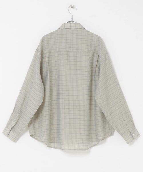 ITEMS URBANRESEARCH（アイテムズ アーバンリサーチ）の「シアーチェックオーバーシャツ（シャツ/ブラウス・レディース・ライトブルー/ベージュ系その他/ブラック・FREE）」の17枚目の写真