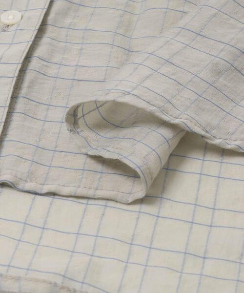 ITEMS URBANRESEARCH（アイテムズ アーバンリサーチ）の「シアーチェックオーバーシャツ（シャツ/ブラウス・レディース・ライトブルー/ベージュ系その他/ブラック・FREE）」の18枚目の写真