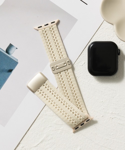 emonique(エモニーク)の「ナイロン編み アップルウォッチバンド Apple Watch バンド【38mm/40mm/41mm 対応】(デジタル腕時計・レディース・ピンク/ブラック/ライトブルー/グリーン/ホワイト/レッド・38/42)」の8枚目の写真