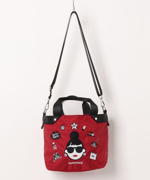 HAPPY FACE(ハッピーフェイス)の「エマ新刺繍2WAYショルダーRD(ショルダーバッグ・レディース・レッド・ONE SIZE)」の8枚目の写真