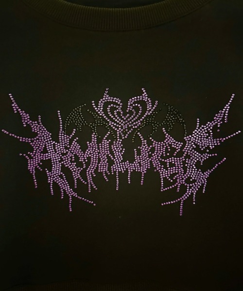 Amilige(アミリージュ)の「ハートコウモリラインストーンチビTシャツ(Tシャツ/カットソー・レディース・ブラック/ホワイト・FREE)」の16枚目の写真
