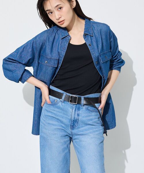 INDIVI(インディヴィ)の「【リバーシブル】フェイクスエード&合皮素材ベルト(ベルト・レディース・ライトベージュ/ブラック・00)」の10枚目の写真