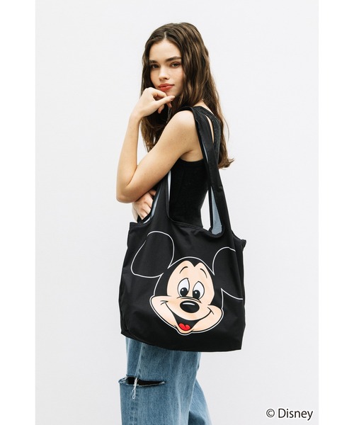 WCJ（ダブルシージェイ）の「【撥水】Disney / 膨張エコバッグ（トートバッグ・レディース・レッド/ブラック・FREE）」の3枚目の写真