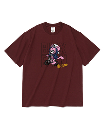 ライディングバイク半袖Tシャツ（ワイン）