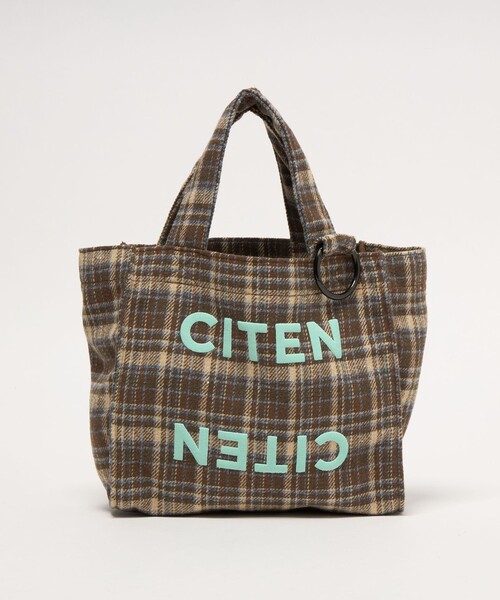 CITEN(シテン)の「<CITEN>チェック柄トートSサイズ(トートバッグ・レディース・ブラウン/ネイビー/ロイヤルブルー・フリー)」の14枚目の写真