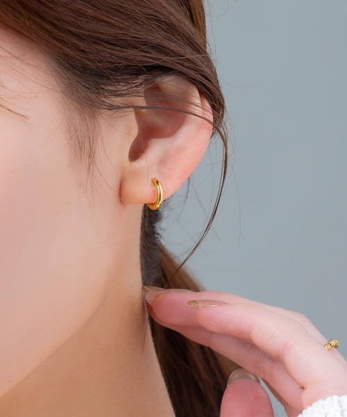 Cream dot.(クリームドット)の「【サージカルステンレス】極小6mm!ステンレス製“ぴったりフィット”フープピアス(ピアス(両耳用)・レディース・シルバー/ゴールド/ピンクゴールド・ONE SIZE)」の1枚目の写真