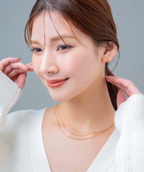 Cream dot.(クリームドット)の「【サージカルステンレス】極小6mm!ステンレス製“ぴったりフィット”フープピアス(ピアス(両耳用)・レディース・シルバー/ゴールド/ピンクゴールド・ONE SIZE)」の9枚目の写真