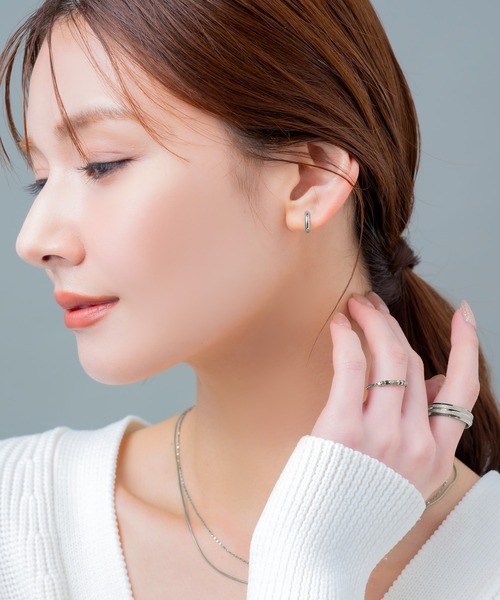 Cream dot.(クリームドット)の「【サージカルステンレス】極小6mm!ステンレス製“ぴったりフィット”フープピアス(ピアス(両耳用)・レディース・シルバー/ゴールド/ピンクゴールド・ONE SIZE)」の11枚目の写真
