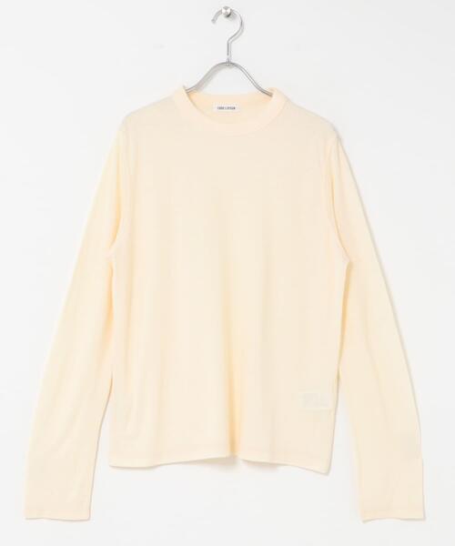 FORK&SPOON（フォークアンドスプーン）の「FORK&SPOON　ドライ天竺ロングスリーブTシャツ（Tシャツ/カットソー・レディース・アイボリー/スミクロ/パープル・1）」の9枚目の写真