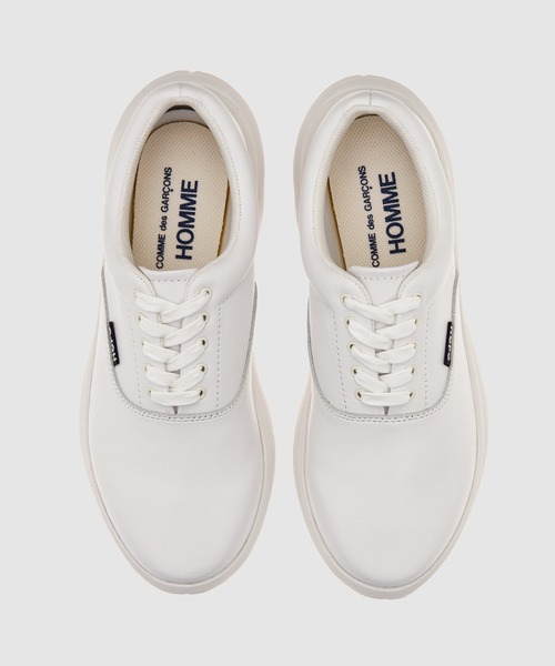 COMME des GARCONS HOMME(コム デ ギャルソン・オム)の「HOMME ORIGINAL LEATHER SHOES(スニーカー・メンズ・ホワイト/ブラック・26cm/27cm/28cm/25cm)」の3枚目の写真