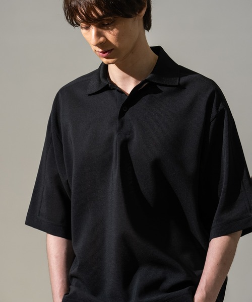 CITY TOKYO(シティトウキョウ)の「【CITY TOKYO/シティートーキョー】Cool-flex ポロシャツ(ポロシャツ・メンズ・カーキ/ブラック・1/2)」の2枚目の写真