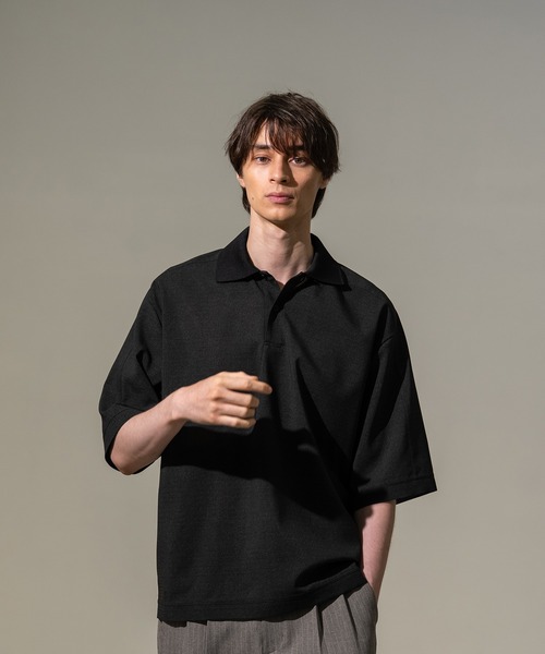 CITY TOKYO(シティトウキョウ)の「【CITY TOKYO/シティートーキョー】Cool-flex ポロシャツ(ポロシャツ・メンズ・カーキ/ブラック・1/2)」の11枚目の写真