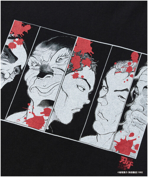FREAK'S STORE(フリークスストア)の「敗北を知りたい/最凶死刑囚/プリント クルーネック Tシャツ/刃牙(Tシャツ/カットソー・メンズ・ホワイト/ブラック・LARGE/X-LARGE/MEDIUM)」の6枚目の写真