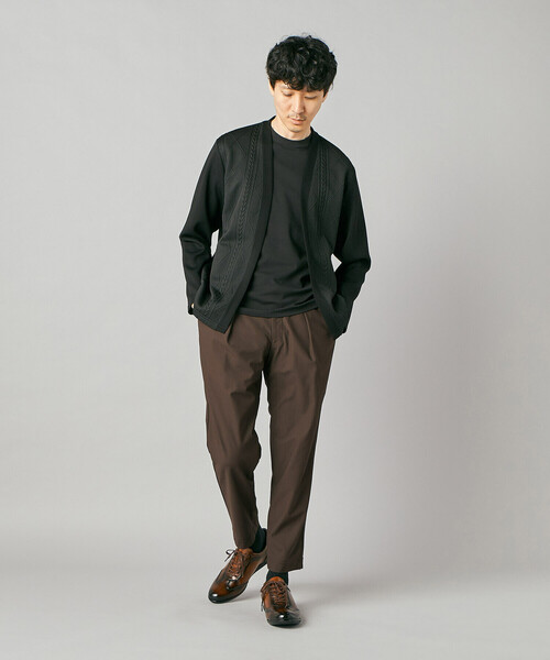 COMME CA MEN(コムサメン)の「【接触冷感・防しわ】レノクロストリコット 1タックイージーパンツ(その他パンツ・メンズ・チャコールグレー/ベージュ/ブラウン・M/L)」の22枚目の写真