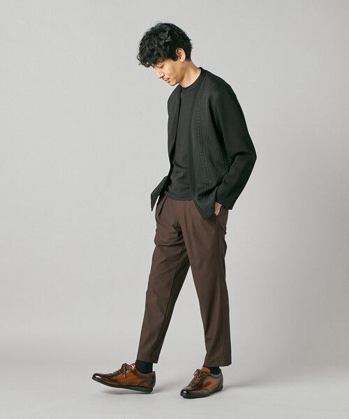 COMME CA MEN(コムサメン)の「【接触冷感・防しわ】レノクロストリコット 1タックイージーパンツ(その他パンツ・メンズ・チャコールグレー/ベージュ/ブラウン・M/L)」の21枚目の写真