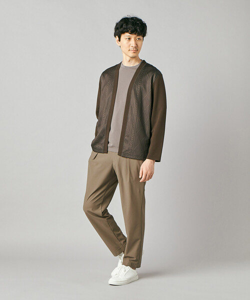 COMME CA MEN(コムサメン)の「【接触冷感・防しわ】レノクロストリコット 1タックイージーパンツ(その他パンツ・メンズ・チャコールグレー/ベージュ/ブラウン・M/L)」の16枚目の写真