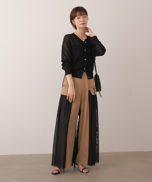 Bou Jeloud(ブージュルード)の「メッシュドッキングパンツ(その他パンツ・レディース・モカ/ブラック・38)」の17枚目の写真