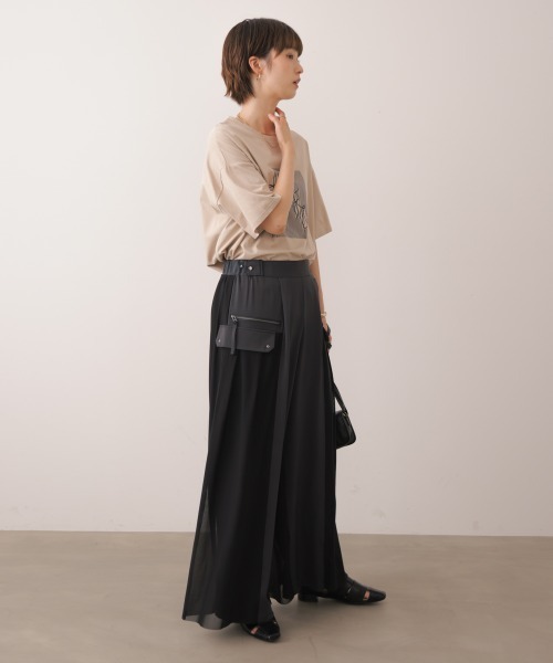Bou Jeloud(ブージュルード)の「メッシュドッキングパンツ(その他パンツ・レディース・モカ/ブラック・38)」の9枚目の写真